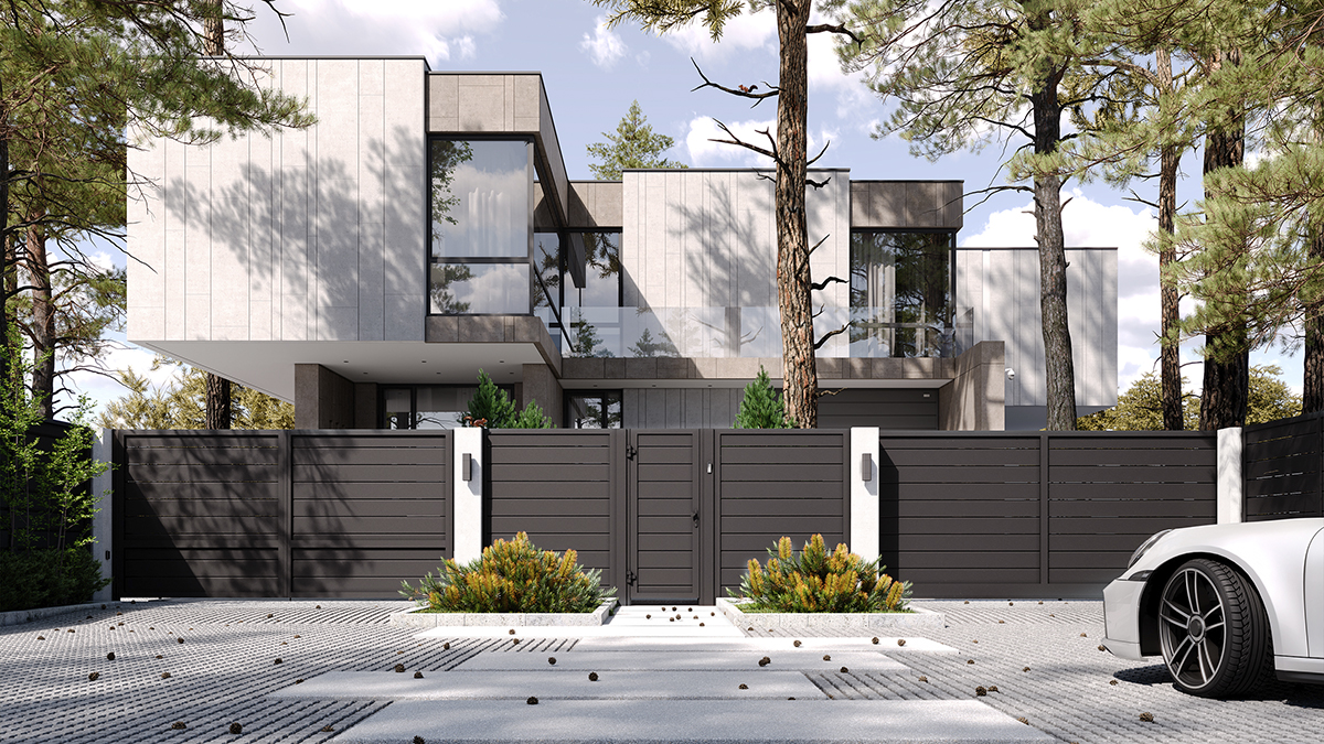 Заполнение жалюзи для въездной группы Алютех